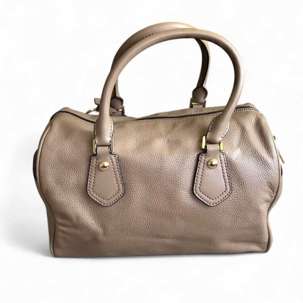 Michael Kors Taupe Leather Satchel with Gold Hardware - Picture 2 of 14